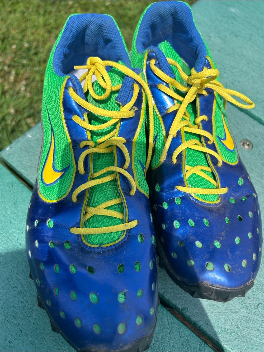 Nike Men’s Blue, Green & Yellow Soccer Cleats